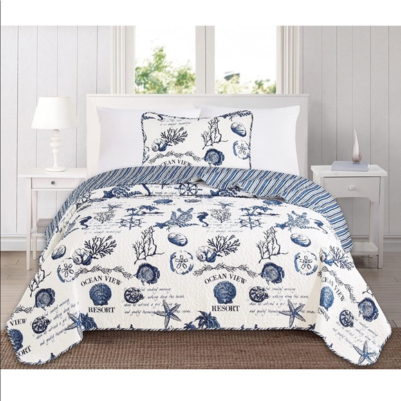 Great Bay Home 3 Piece Quilt Set with Shams Soft Twin Size. - Picture 2 of 7